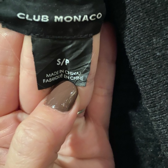 Club Monaco long belted cardigan (small, charcoal) - Picture 3 of 4